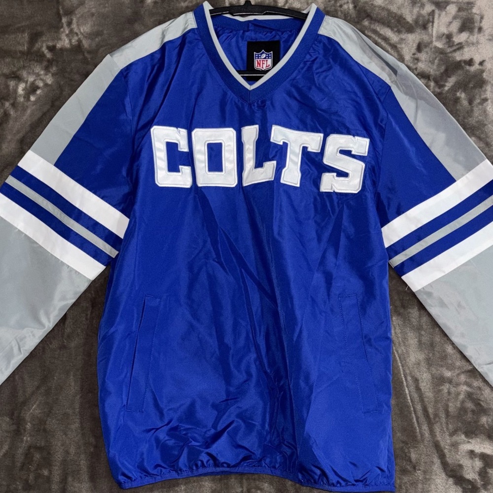 Indianapolis Colts Pullover Men Medium Blue G-III Apparel Football NFL Windbreak